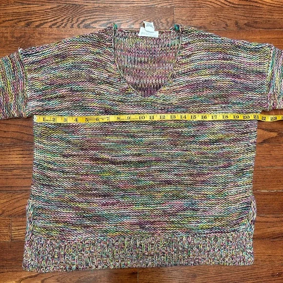For The Republic Multicolor Rainbow V-Neck Sweater - Picture 7 of 9